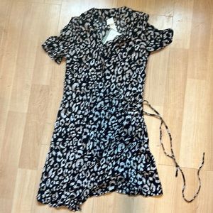 H&M Leopard Print Wrap Dress